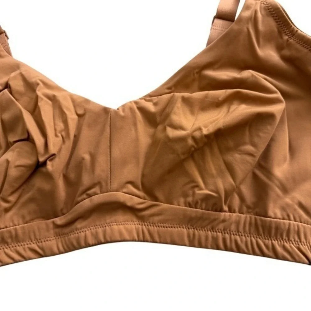 COSABELLA tan free cut micro curvy‎ Wirefree bralette size  tre large NWT